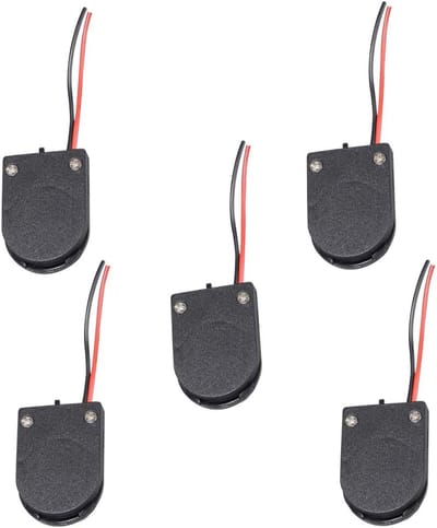 Knoopcel Houder - Batterij Case - Doe-het-zelf Projecten - Met Aan/Uit Schakelaar - 3.4 x 2.5 cm - Zwart