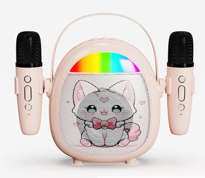 Karaoke Set kat - karaoke microfoon kinderen Roze - karaoke kinderen - Bluetooth Speaker - Karaokeset voor Volwassenen en Kinderen
