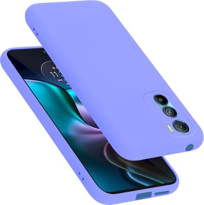 Cadorabo Hoesje geschikt voor Motorola EDGE 30 in LIQUID LICHT PAARS - Beschermhoes gemaakt van flexibel TPU silicone Case Cover