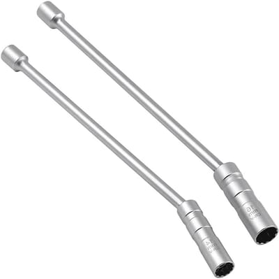 Bougiesleutel Set - Motor Gereedschap - Onderhoud Voertuigen - Flexibel 360 Graden - 2 Stuks - Metaal