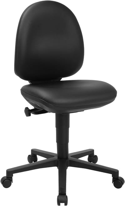Ergonomische Zwarte Bureaustoel met Lederlook - Geschikt voor Kantoor en Thuis