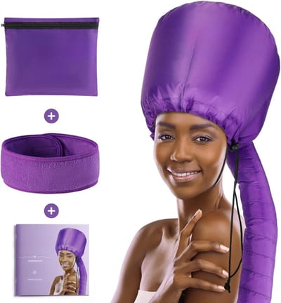 QIN® Droogkap - Haardroger Kap - Hair Dryer - Paars - 7cm x 5cm x 1cm