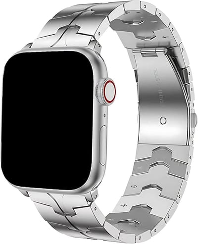 Innerlight® Titan+ - Zilver - 38/40/41mm - Metalen bandje geschikt voor Apple Watch - Schakel Armband RVS - Stainless Steel Watch Band - Roestvrijstaal - Horlogeband - Geschikt als Apple Watch bandje voor Series 1/2/3/4/5/6/7/8/9/10 42mm/11 42mm/SE