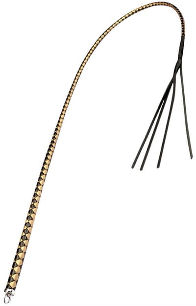 RISE - BDSM Zweep - Feather Hard Single Tail - Zwart/Geel