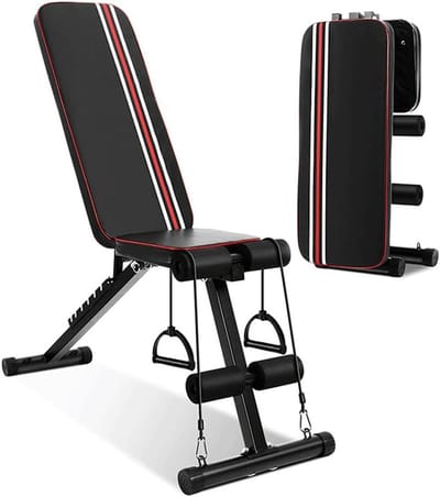 AWANG Utility Gewicht Banken Opvouwbare Kracht Training Bank, Verstelbare Gewicht Bench Lifting Sit Up Ab Bank, Thuis Gym Oefening Bank voor Full Body Workout (zwart)