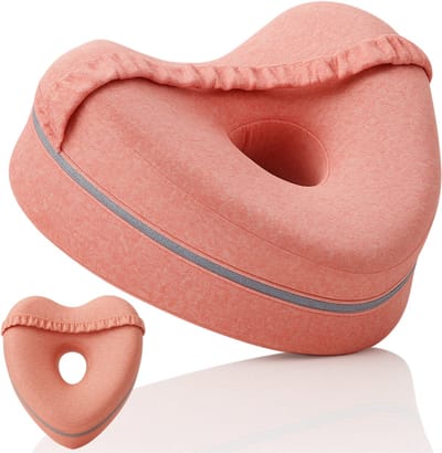 Vestifex® Kniekussen Voor In Bed - Beenkussen Zijslaper - Zijslaapkussen - Orthopedisch Traagschuim - Roze