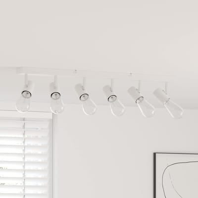 vidaXL Plafondspot met schijnwerpers Wit 73 x 6,5 x 11,5 cm Metaal