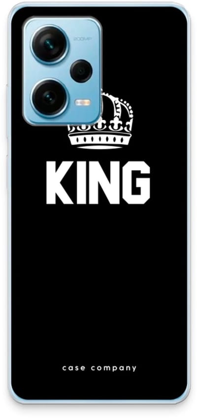 Case Company® - Hoesje geschikt voor Xiaomi Redmi Note 12 Pro Plus hoesje - King zwart - Soft Cover Telefoonhoesje - Bescherming aan alle Kanten en Schermrand
