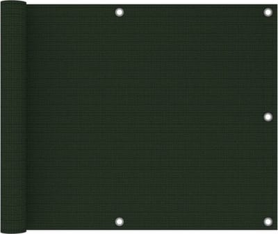 vidaXL - Balkonscherm - 75x400 - cm - HDPE - donkergroen