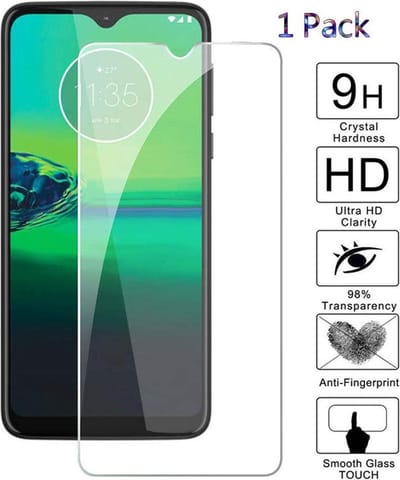 1x Screenprotector Tempered Glass Glazen Gehard Screen Protector 2.5D 9H (0.3mm) - Geschikt Voor: Motorola Moto G8 Plus