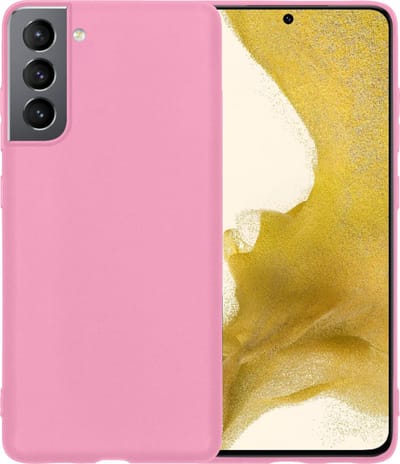 Hoesje - Geschikt voor Samsung Galaxy S22 - Sterk & Shockproof - Hoes Cover - Siliconen Case - Telefoonhoesjes - Lichtroze