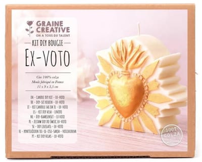 Graine Creative DIY kaarsenset Ex Voto in stijlvolle pot 25x9x5,8 cm.