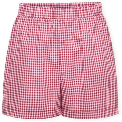 Korte Broek Only Maye Check Shorts - Salsa/White