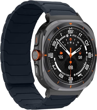 Verstelbare magnetische silicone vervangband voor 47 mm smartwatch, geschikt voor heren en dames, ideaal voor Galaxy Watch 8/7 Ultra