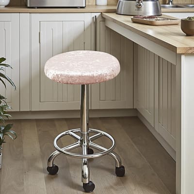 Gouden Diamant Fluweel Ronde Krukhoes Universele Elastische Krukhoes Bar Hefstoelhoes Antislip en Slijtvast 40-50cm