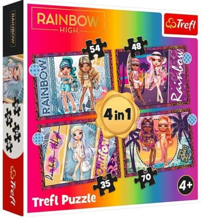 Trefl Rainbow High Modne Laleczki 4-in-1 Puzzel - 207 stukjes - Vanaf 4 jaar