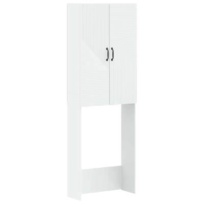 vidaXL - Toiletkast - HAARLEM - Wit - 66 - x - 25,5 - x - 190 - cm - Bewerkt - hout
