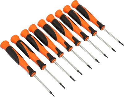 Schroevendraaierset Fijnmechanica - Precisie Schroevendraaiers - Elektronica Reparatie - Ergonomische Soft-Touch Handgreep - 9-delig SL PH TX