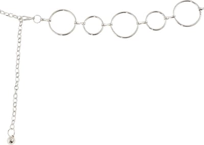 Landley Dames Zilveren Ringen Kettingriem - Vrouwen Tailleriem Verstelbaar - One Size - Riem Zilver