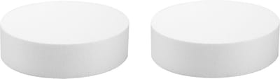 Glorex Piepschuim figuren - 2x stuks - schijf - rond - 25x7 cm - styrofoam vormen