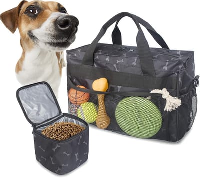 Honden Reistas - Weekend Tas - Reizen met Huisdier - Opvouwbaar Ontwerp - 12.7 x 5.08 x 12.7 cm - Zwart