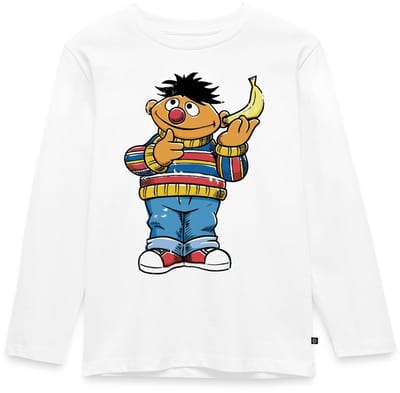 Sesamstraat Ernie Banana Telefoon Premium T-Shirt Kinderen