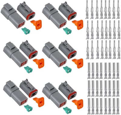 Dailygoody - Elektrische Kabelconnector - Waterdichte Stekker - 6 sets 4 Pinnen - Connector voor Auto en Motorfiets - DT Serie - Slijtvast en Betrouwb