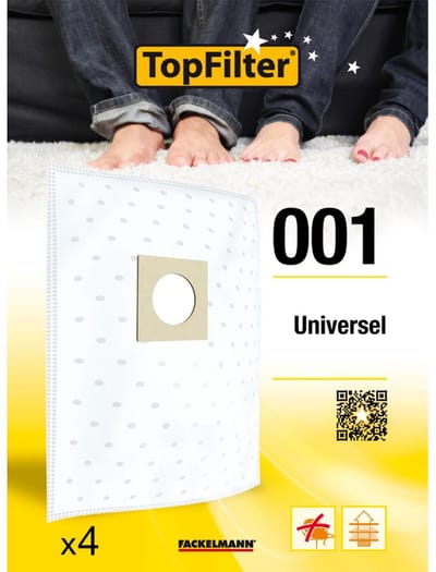 Set van 4 pakken van 4 universele stofzuigerzakken 64001 TopFilter Premium