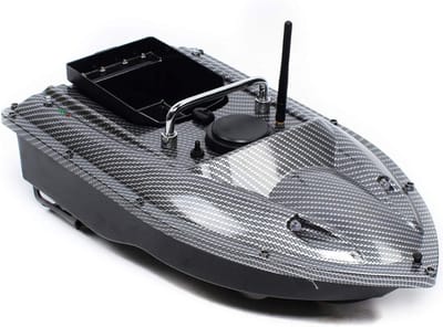 TIM® Voerboot Karper – Voerboot Met 1,5 Kg Laadvermogen – Inclusief Accu - 2 Propellers - Baitboat Met Afstandsbediening Draadloos 500 Meter - Visspullen Accesoires - Zwart - 49cm x 27cm x 16cm