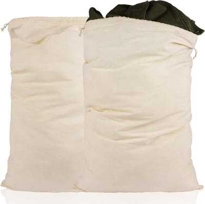 Herbruikbare Katoenen Trekkoordzakken 50x70cm, Muslin Tassen voor Candy, Trouwen, Kerst en DIY Projecten