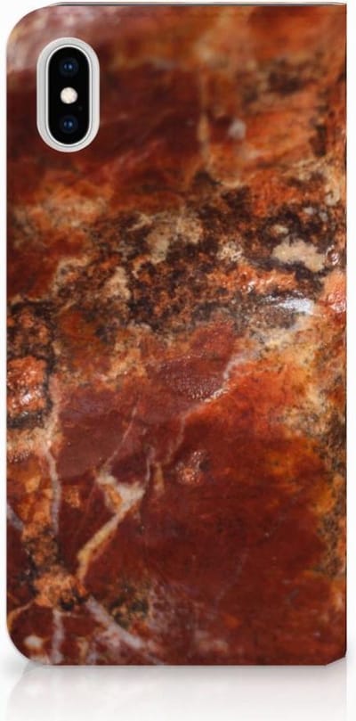 Apple iPhone Xs Max Standcase Marmer Bruin
