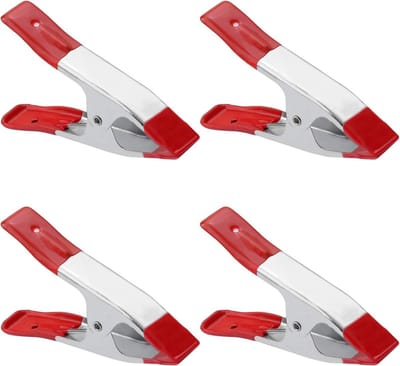 4x Grote Metalen Veerklemmen 15cm - Heavy Duty Markt Kraam Clips - Klemmen met Antislip Grip