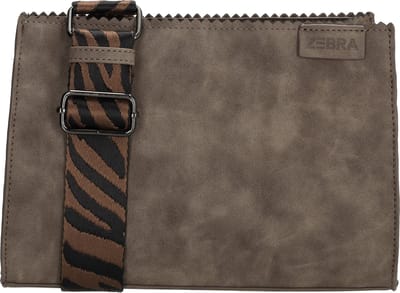 Zebra Trends Merel Crossbody Schoudertas - Trendy Zebra print Schouderband - Donkerbruin