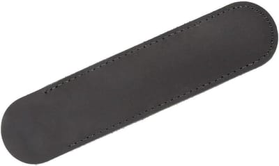 Solidchoice - Zachte Lederen Pennenetui, Zwart, 15 cm x 4,2 cm