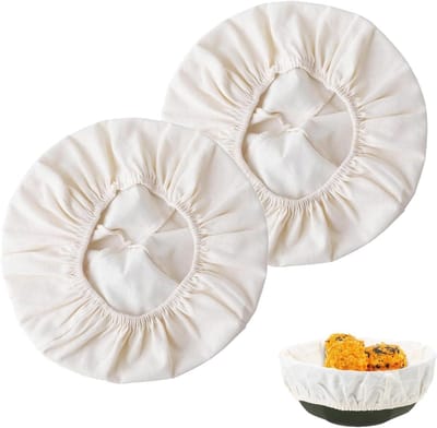 Rotan Gistingsmand - Brood Mand Zuurdesem - Deeg Laten Rijzen - Beschermt Tegen Ongedierte - 15-40 cm Diameter - Wit