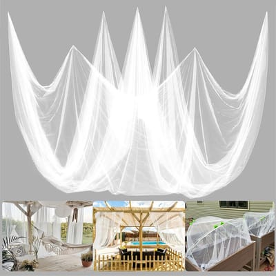 Muggennet - 2,4 x 6 meter - Insectennet - Tuinmuggennet - Ademend insectennet van gaas - Geschikt voor planten, bomen, buitententen - Op maat te knippen - Wit