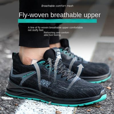 Chaussures de travail Chaussures de sécurité résistantes à l'usure à embout d'acier pour hommes, Chaussures de travail pour mine 35