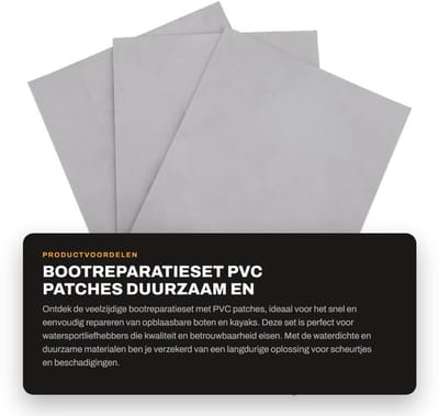 Dailygoods- Bootreparatieset Waterdicht - 3 Stuks - PVC Patches - Multifunctioneel - Voor Opblaasboot/Kano - Duurzaam Materiaal - Reparatieset