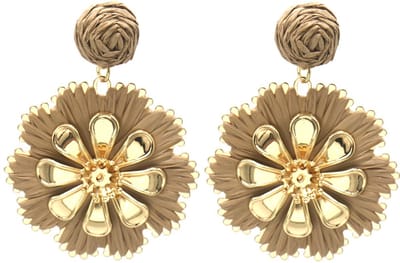 D-A12.1 E001-013 Earrings Flowers 6x4cm
