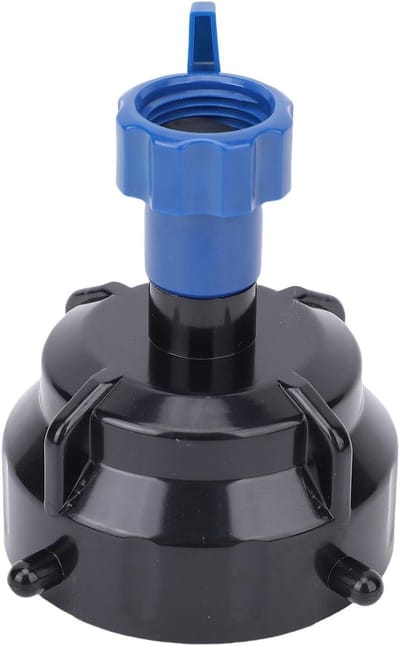 RV Rioolslang Spoeldop - Afsluitklep Slangfitting - Camper Onderhoud - Met Afsluitbare Klep - 3/4 Inch Binnendiameter - Blauw