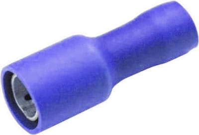 Ronde connector - Kabelschoen - vrouwelijk - 1.5-2.5mm² - Blauw - 25 stuks
