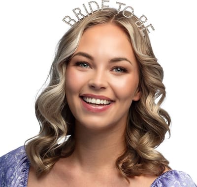 Boland - Metalen diadeem 'Bride to be' - Één maat - Volwassenen - Vrouwen -