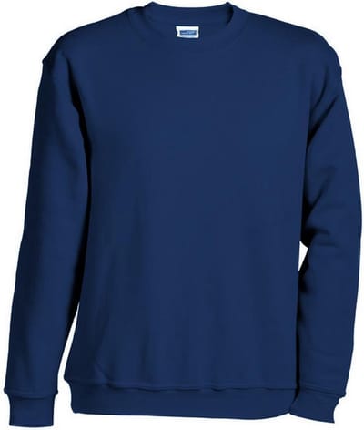 James and Nicholson Unisex Round Heavy Sweatshirt (Marine)