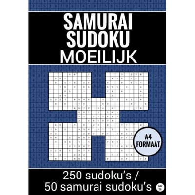 Sudoku Moeilijk: Samurai Sudoku Puzzels - Nr. 26 - Sudoku Puzzelboeken