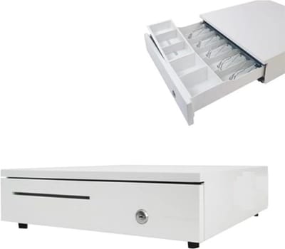 Kassalade - Geldlade - Betalingen Verwerken - Uitneembare Muntenlade - 40.5 x 42 x 11 cm - Bianco
