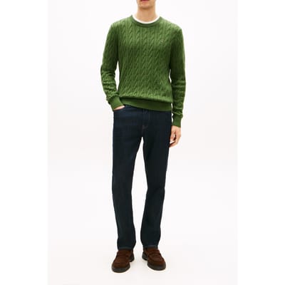 Tommy Hilfiger Classic Cotton Cable Mountain Pine Taglia: XL | Maglioni a maglia Outlet | Uomo