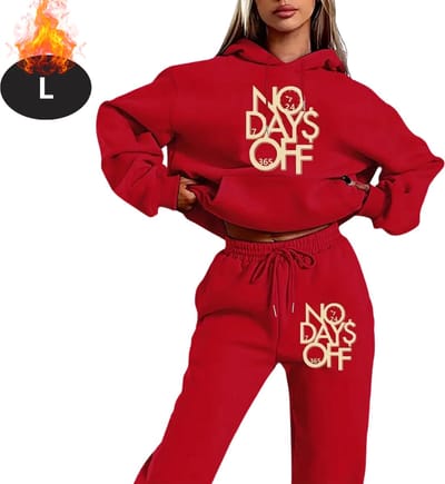 Nivard Joggingpak - Huispak - Volwassenen - Trainingspak - Comfortabel - Joggingsbroek - Tracksuit - Dames - Winter - Rood - L