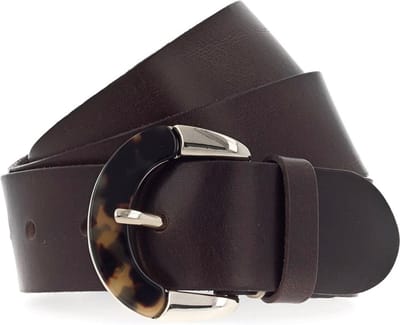 b.belt Leren Riem Carmen Belt W75 Dark Brown Bruine