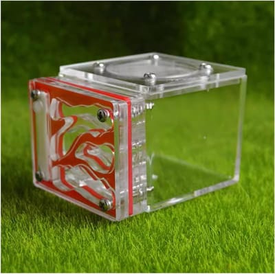 Mierenboerderij Nest - Ant Farm Villa - Educatief Hobby - Transparant Acryl - 7.7 x 6 x 5.3 cm - Rood