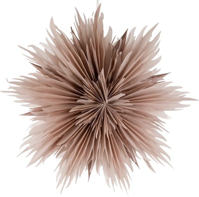 Kerstster star 60cm roze met pendel
